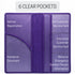 CANOPUS Big Purple Car Registration and Insurance Holder, PU Leather Card Holder, Vehicle Glove Box Organizer for Auto, SUV, Truck
